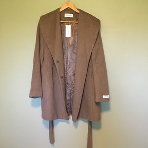 Calvin Klein Camel Wrap Coat, NWT